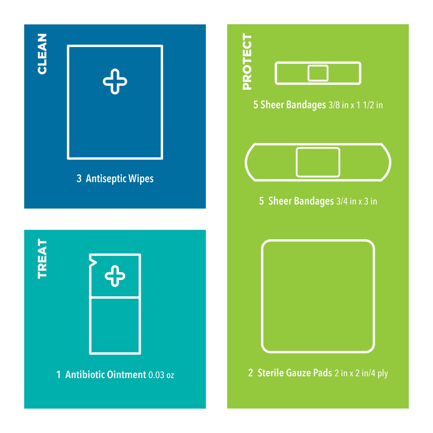 Cuts & Scrapes First Aid – 16 pieces