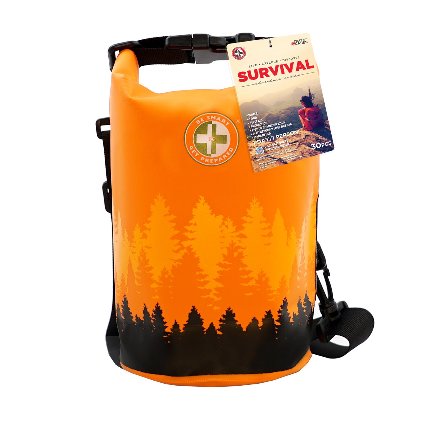 Emergency Survival 1-Person / 1-Day Kit - 31 pieces