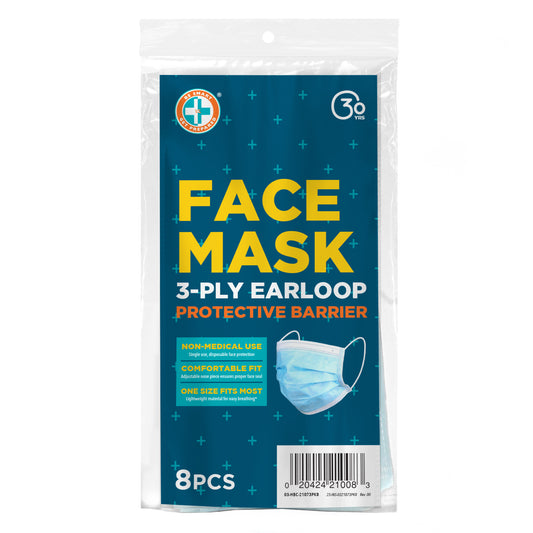 Face Masks  3 Ply - 8 pieces