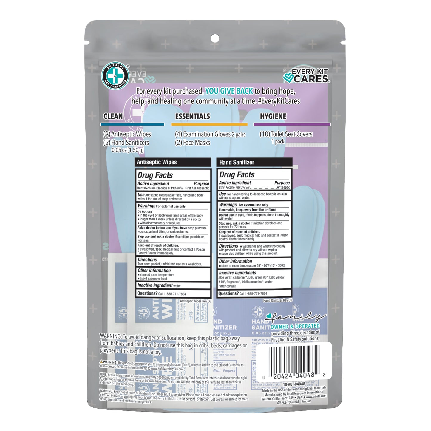 Tidy Traveler PPE + Travel Essentials – 30 pieces