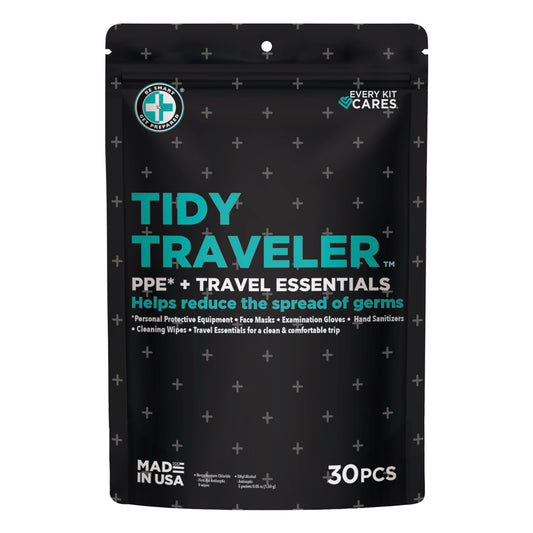 Tidy Traveler PPE + Travel Essentials – 30 pieces