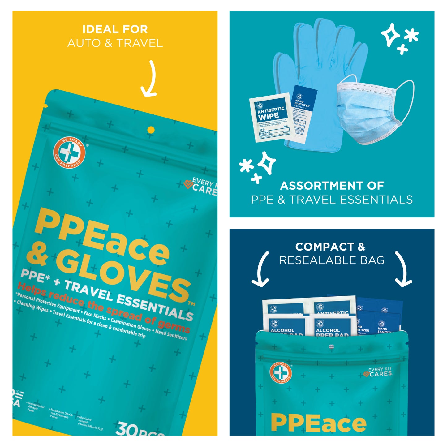 PPEace & GLOVES – PPE & Travel Essentials – 30 pieces