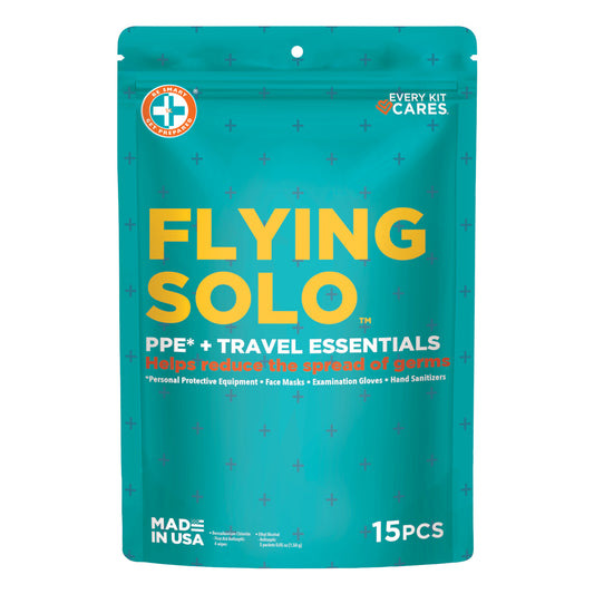 Flying Solo – PPE & Travel Essentials – 15 pieces