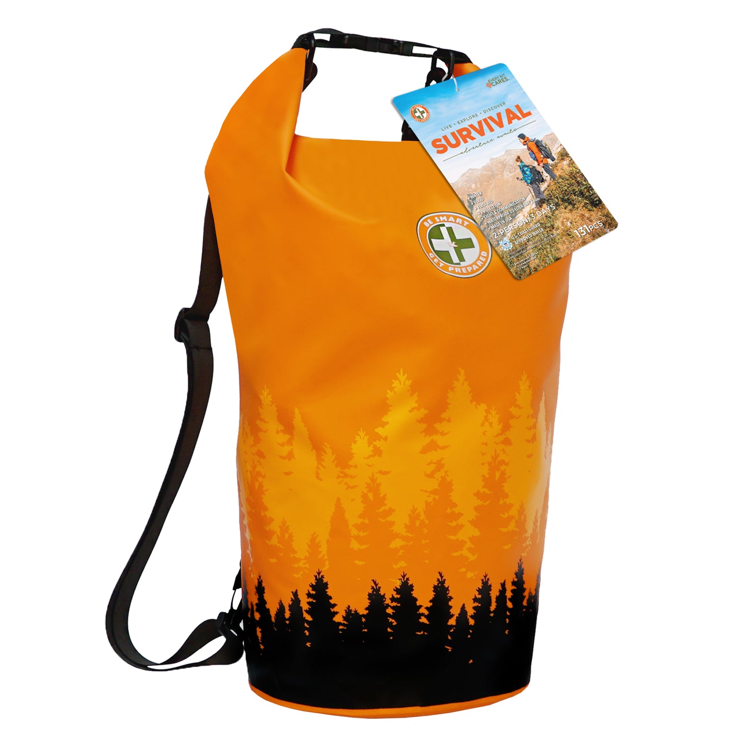 Emergency Survival 2-Person / 3- Day Kit - 131 pieces