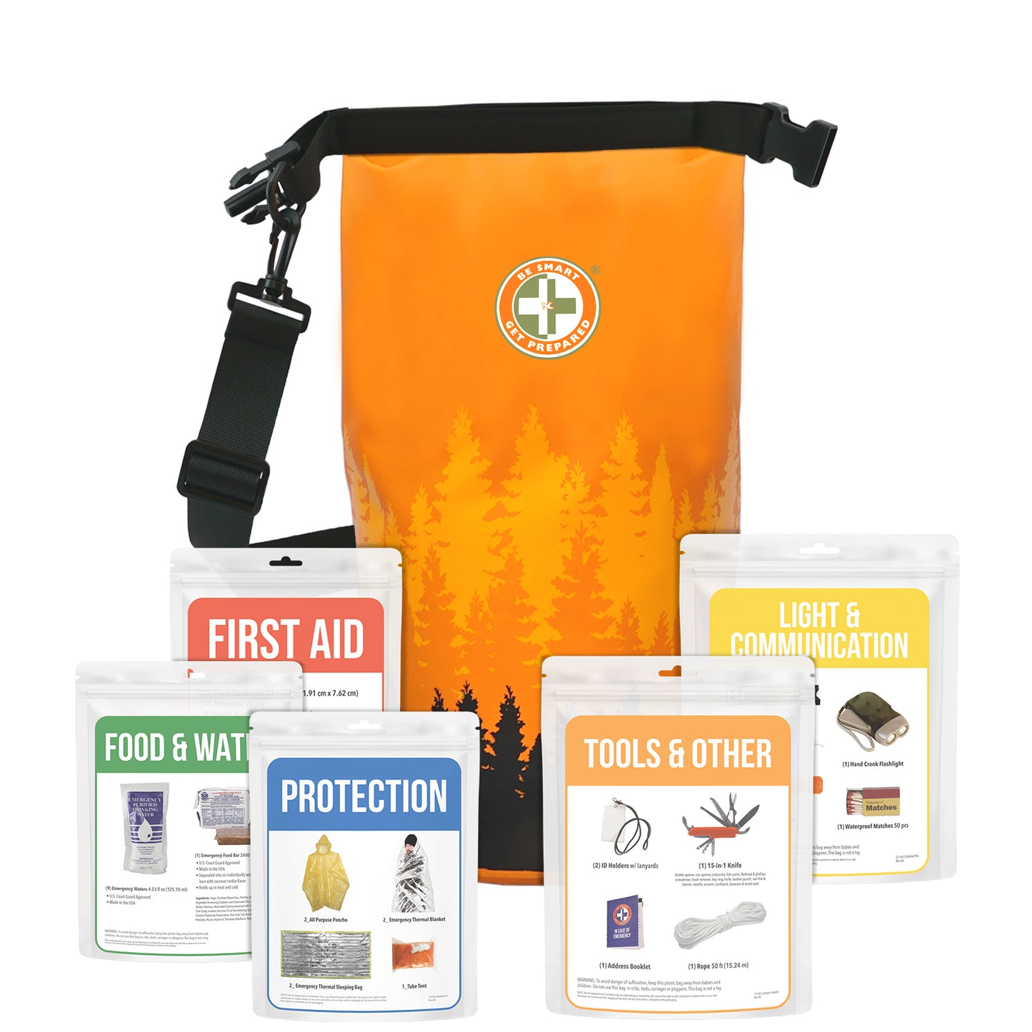 Emergency Survival 2-Person / 3- Day Kit - 131 pieces